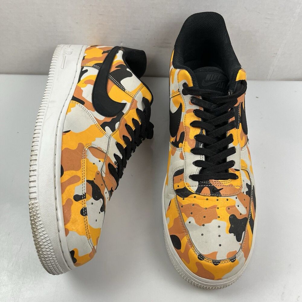 Nike Air Force 1 07 LV8 Orange Low Camo 823511-800 Mens Size 11 - Picture 3 of 10